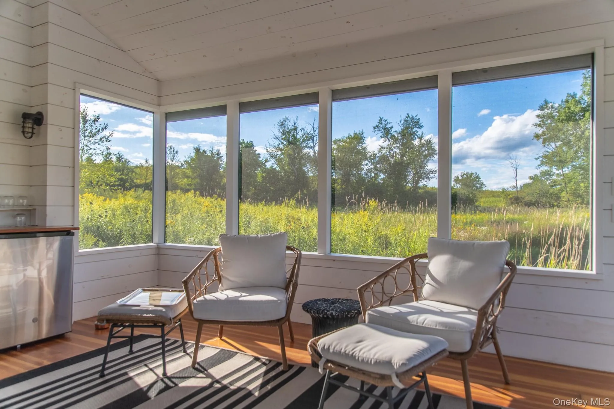 Pond house with wood finished floors, vaulted ceiling Pond house with wood finished floors, vaulted ceiling