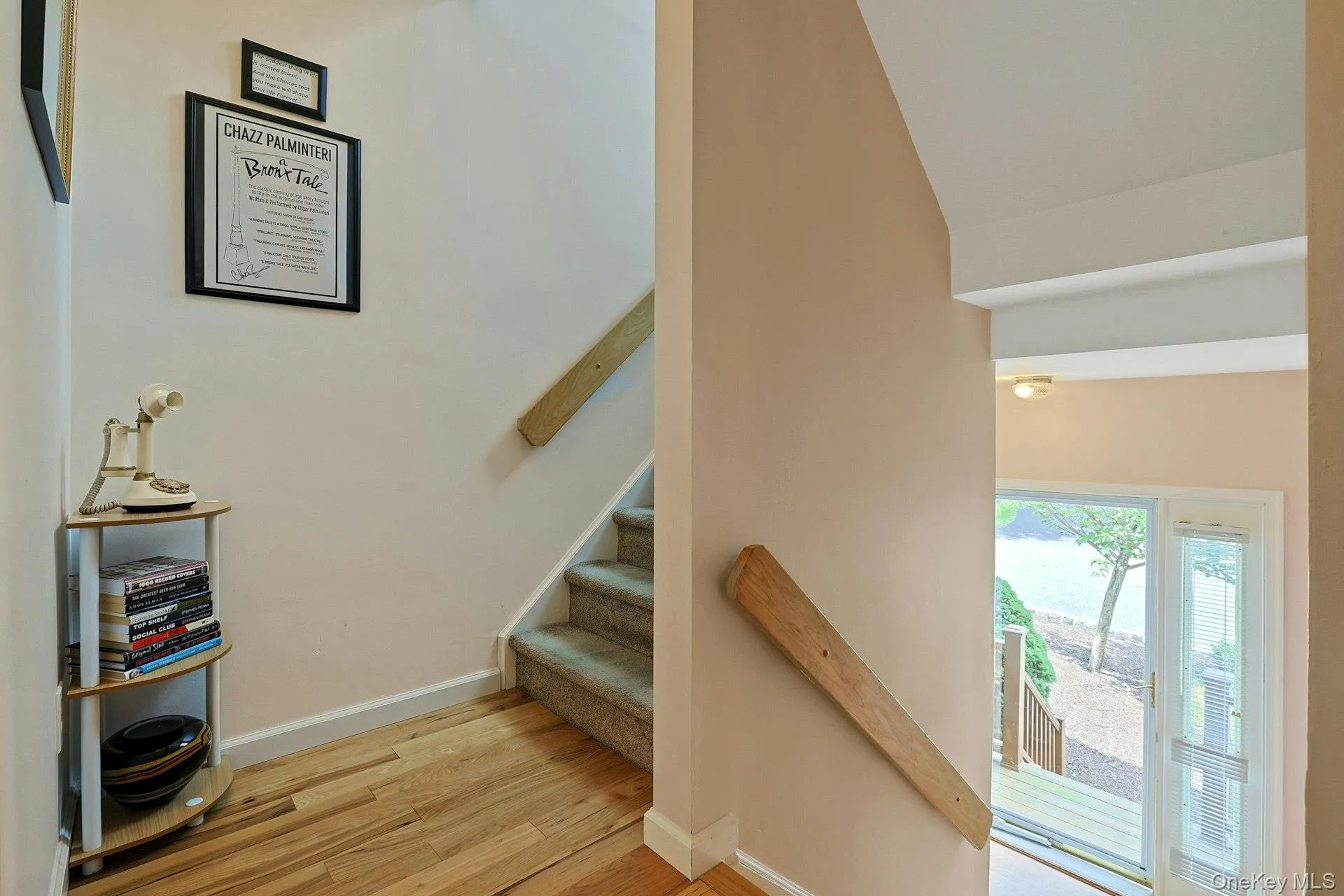 The stairs lead down to the home's versatile lower-level. The stairs lead down to the home's versatile lower-level.