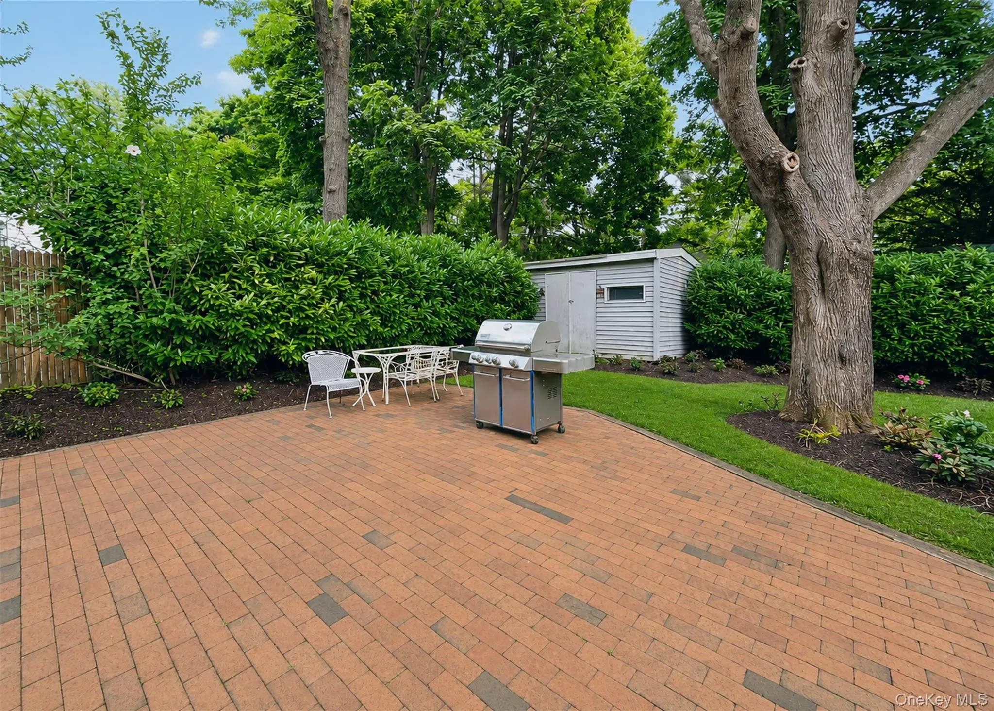 Large Paver Patio & Storage Shed. Large Paver Patio & Storage Shed.