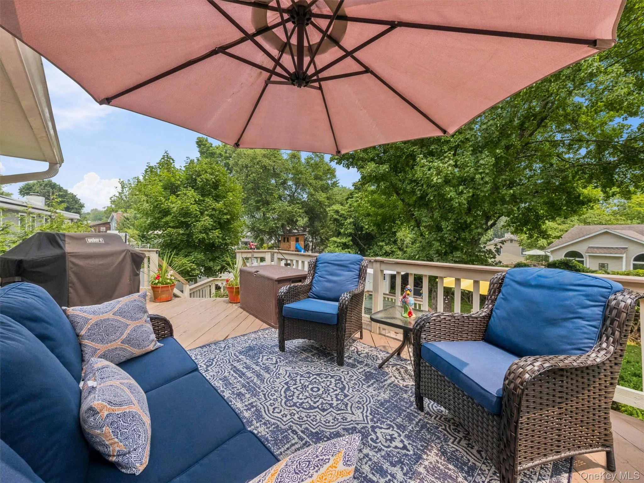 Top tier deck over looking your private backyard. Top tier deck over looking your private backyard.