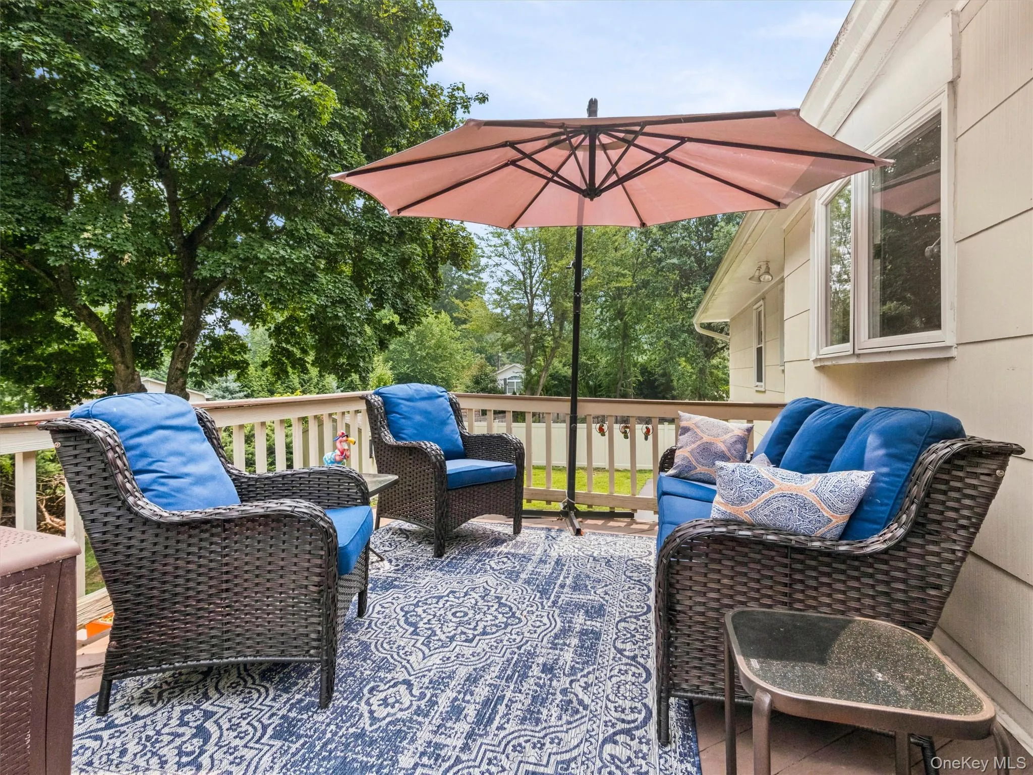 Top tier deck over looking your private backyard. Top tier deck over looking your private backyard.