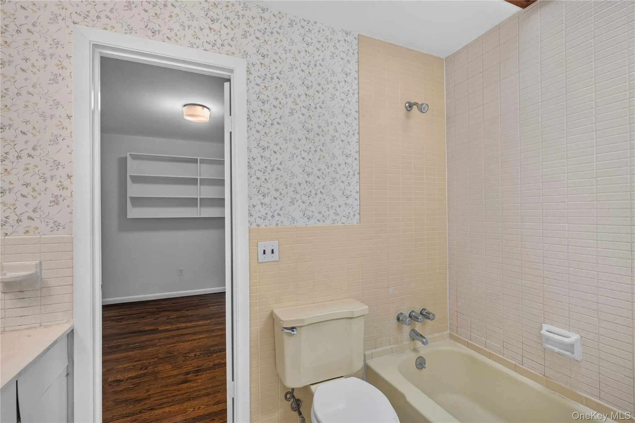 Second floor jack-and-jill full bath with skylight and tub Second floor jack-and-jill full bath with skylight and tub