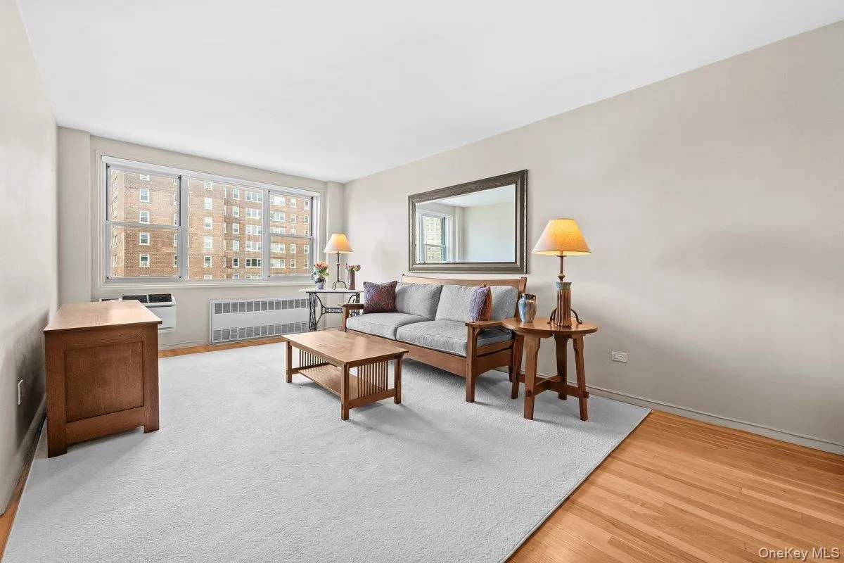 Living room with large window Living room with large window