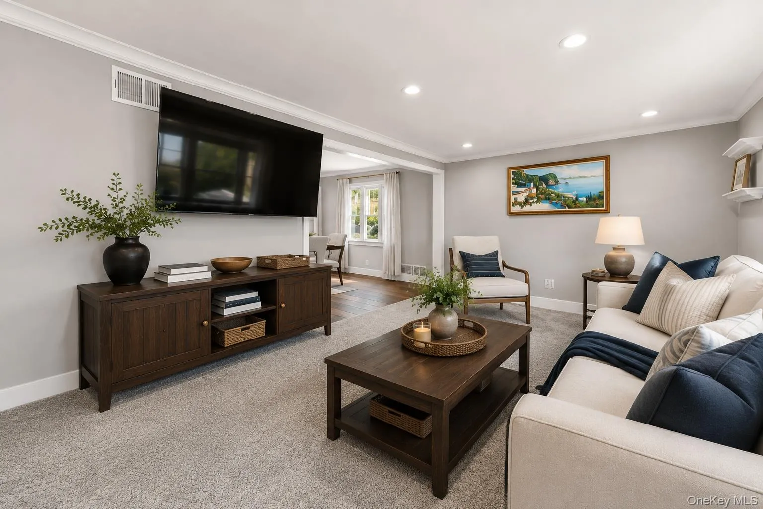 Virtually staged Living Room viw. Virtually staged Living Room viw.