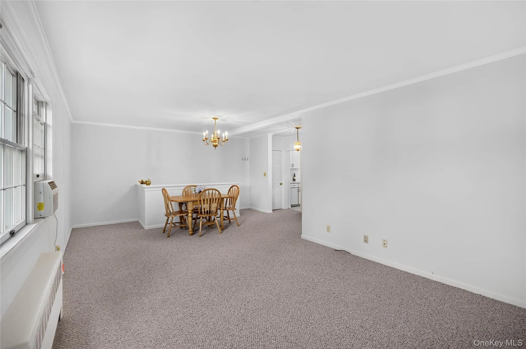 Expansive Living Room with New Berber Carpeting and Newly Painted Expansive Living Room with New Berber Carpeting and Newly Painted