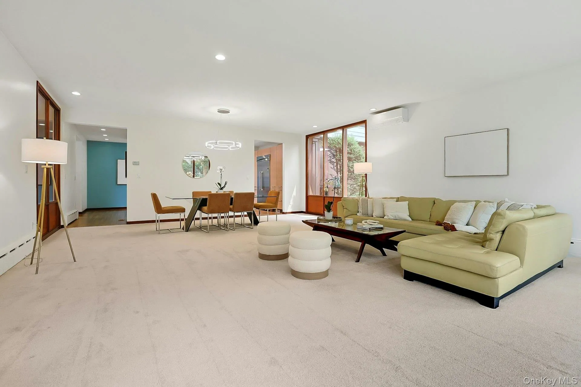 The seamless flow between the living and dining areas creates an inviting space that is equally suited for intimate gatherings and larger celebrations. The seamless flow between the living and dining areas creates an inviting space that is equally suited for intimate gatherings and larger celebrations.