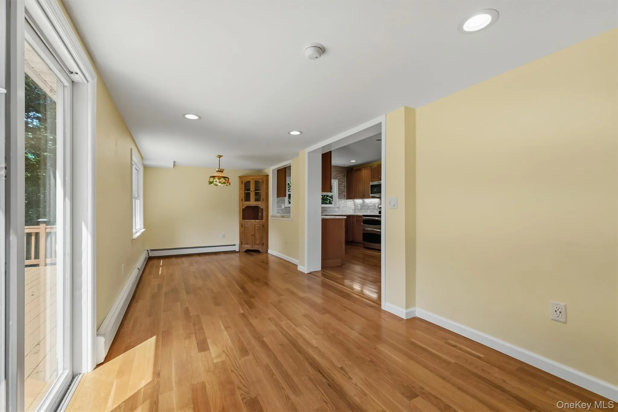 Dining room with wood floors Dining room with wood floors