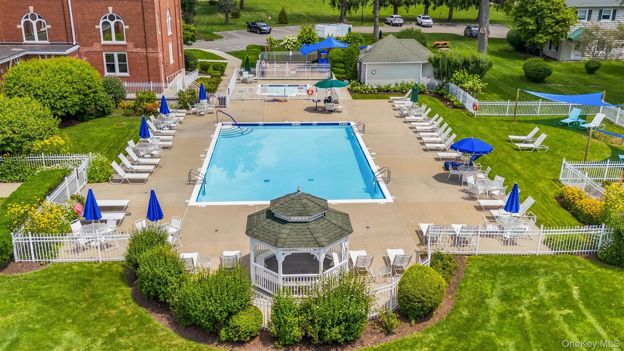Aerial view of the pool Aerial view of the pool