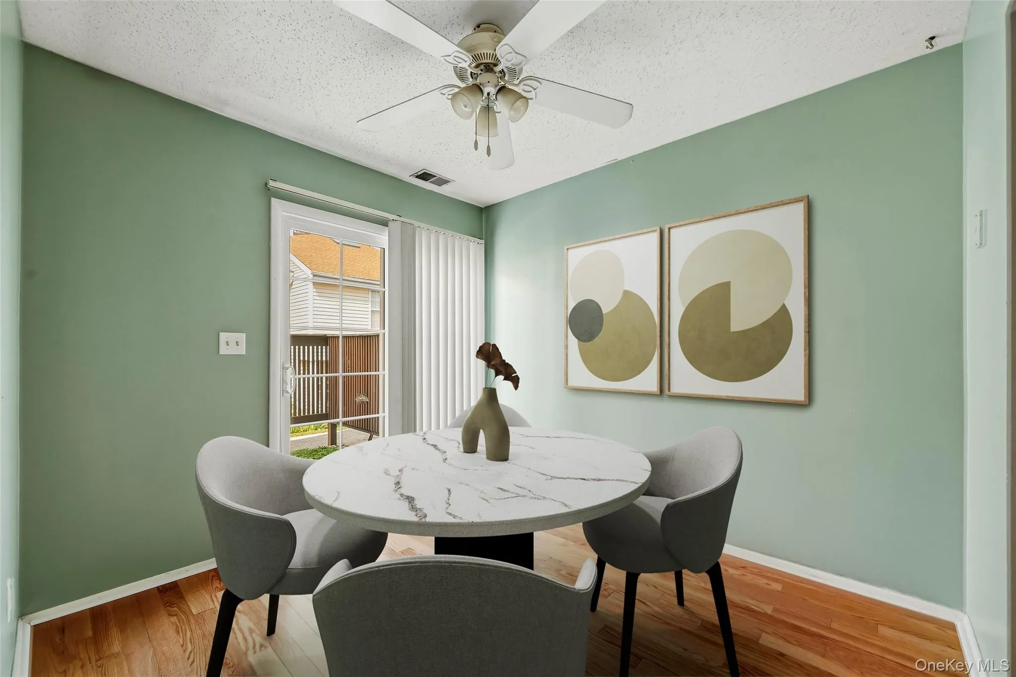 This virtually staged dining room shows you what could be. This virtually staged dining room shows you what could be.