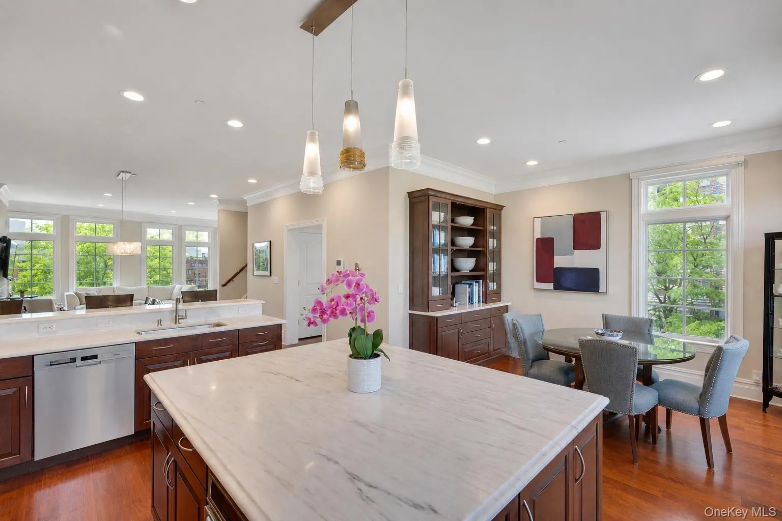 View of breakfast nook and custom built-ins View of breakfast nook and custom built-ins