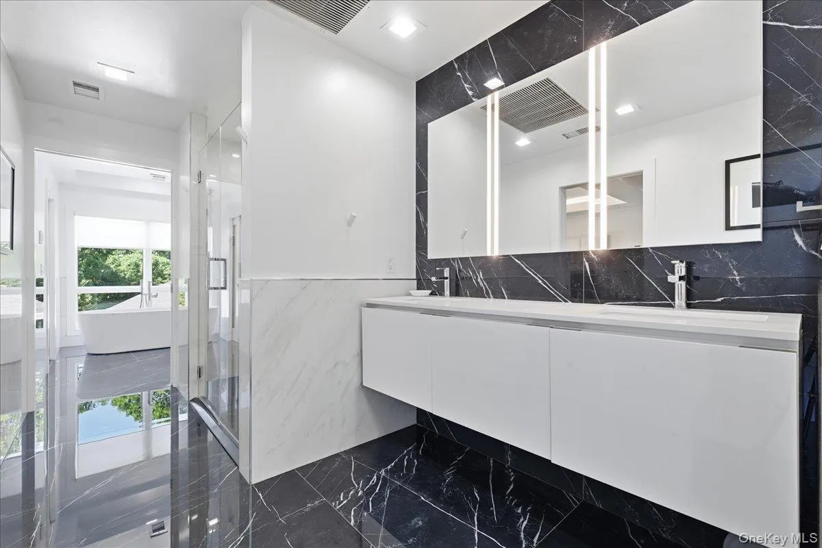 double sinks, walk-in shower double sinks, walk-in shower