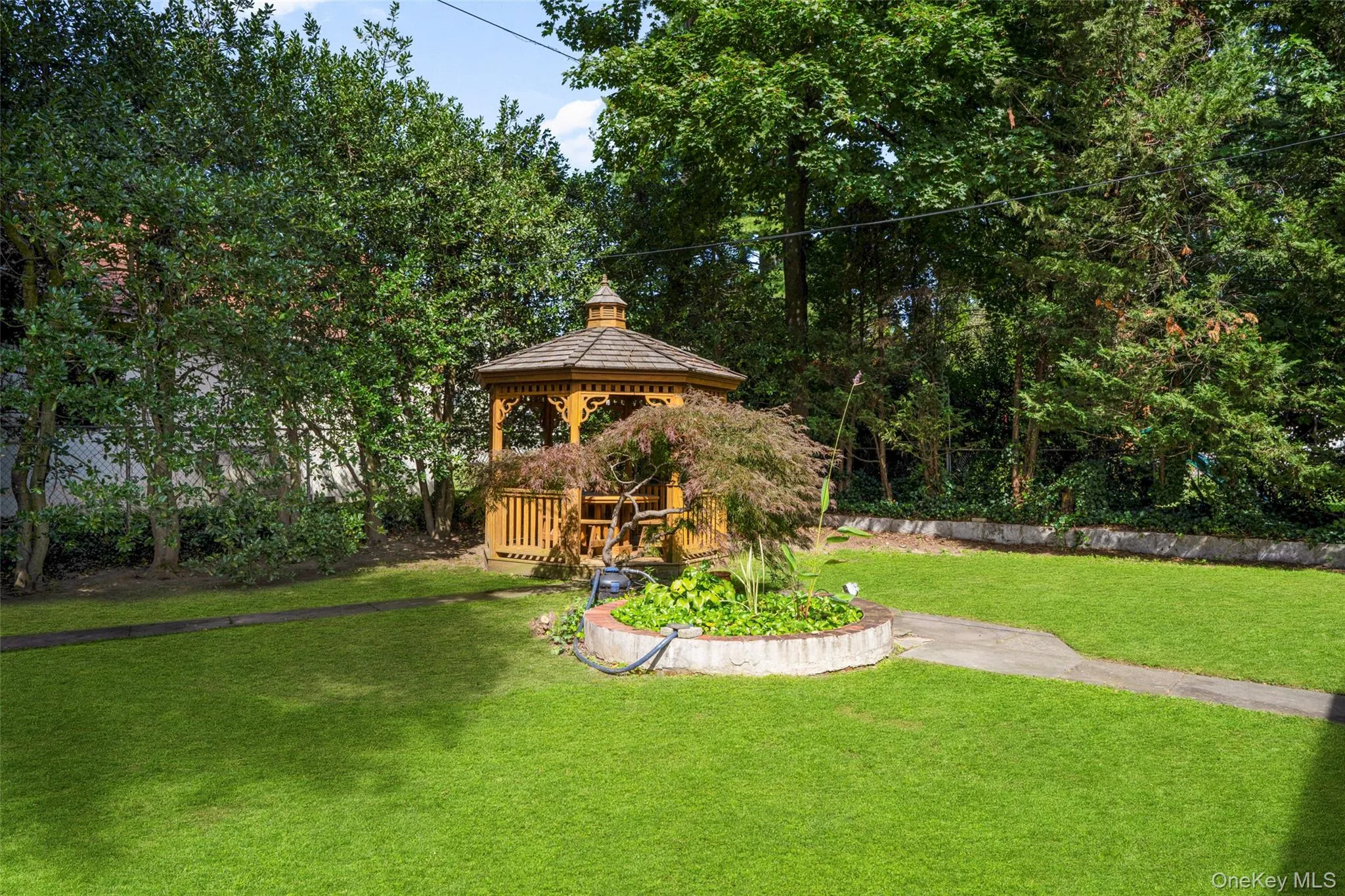 Cedar Gazebo and Koi Pond Cedar Gazebo and Koi Pond