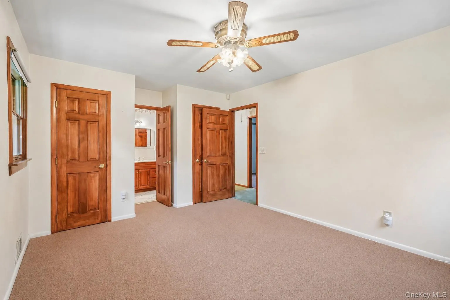 Primary bedroom has private access to hallway bath and 2 closets Primary bedroom has private access to hallway bath and 2 closets