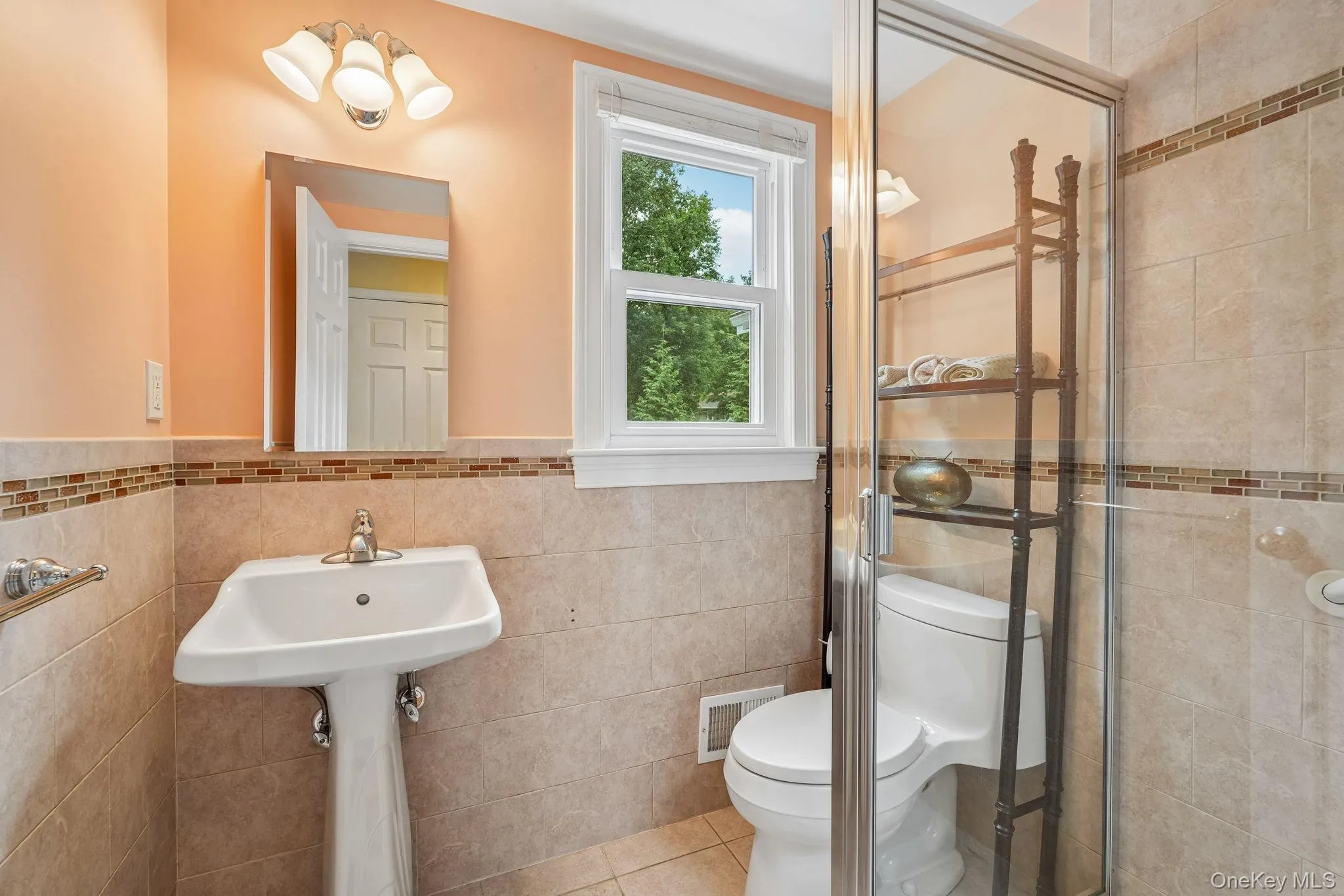 Main floor full bath with shower Main floor full bath with shower