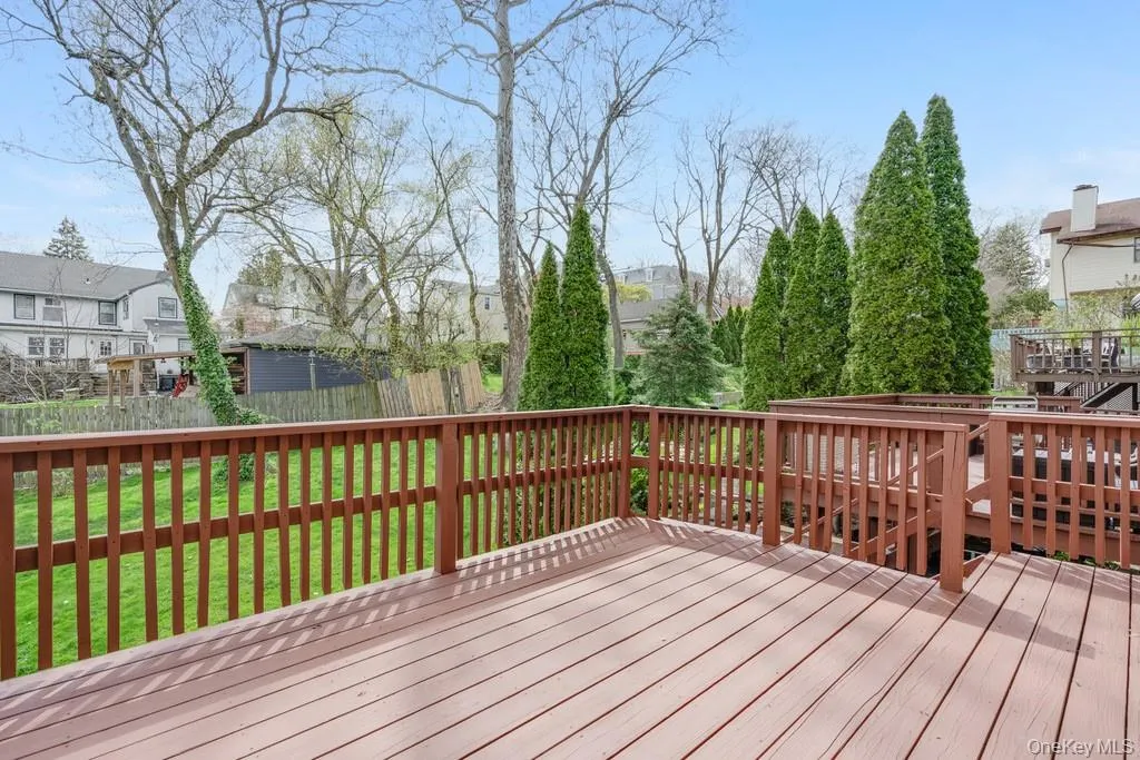 Deck off of the living room Deck off of the living room