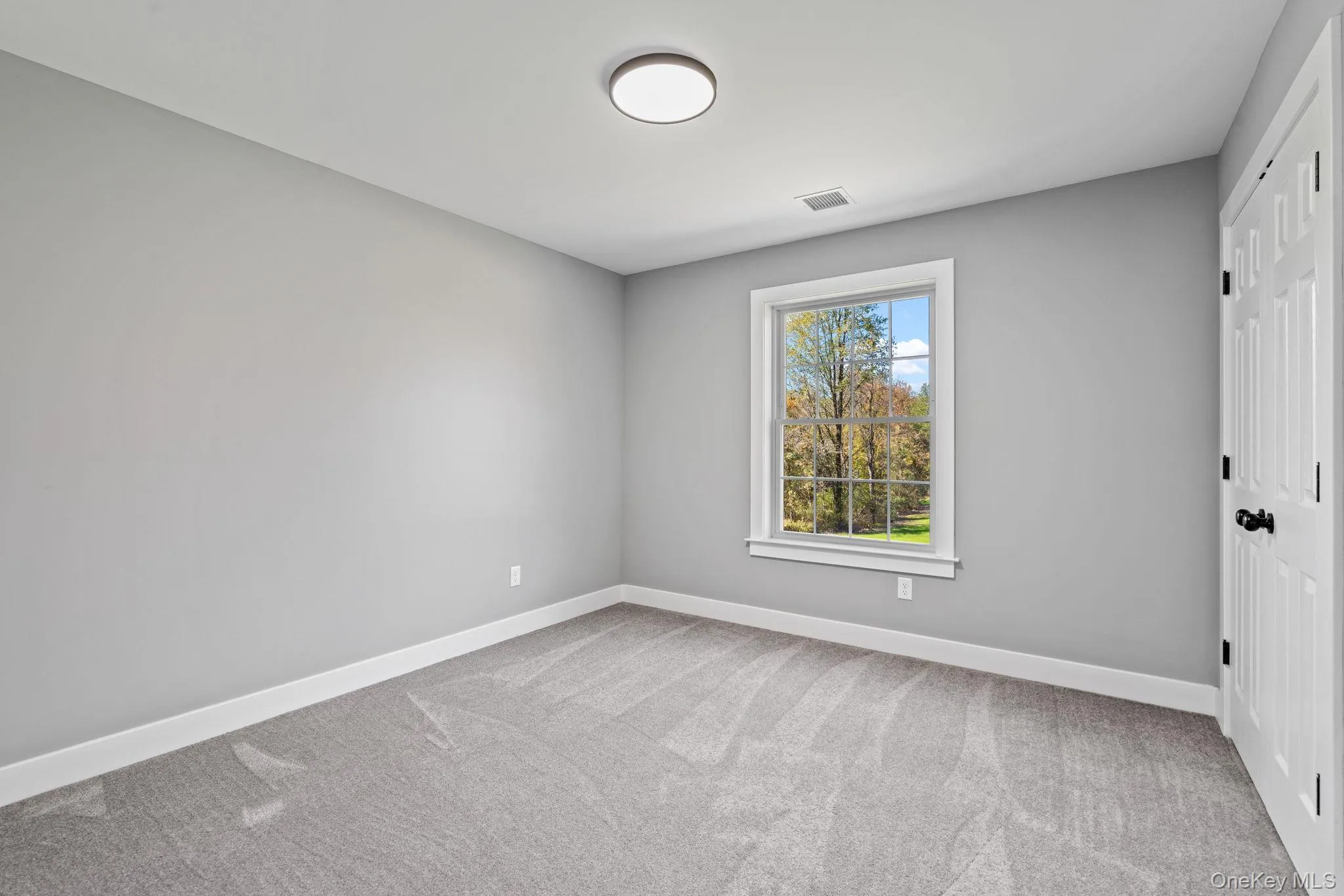 Carpeted empty room featuring visible vents and baseboards Carpeted empty room featuring visible vents and baseboards
