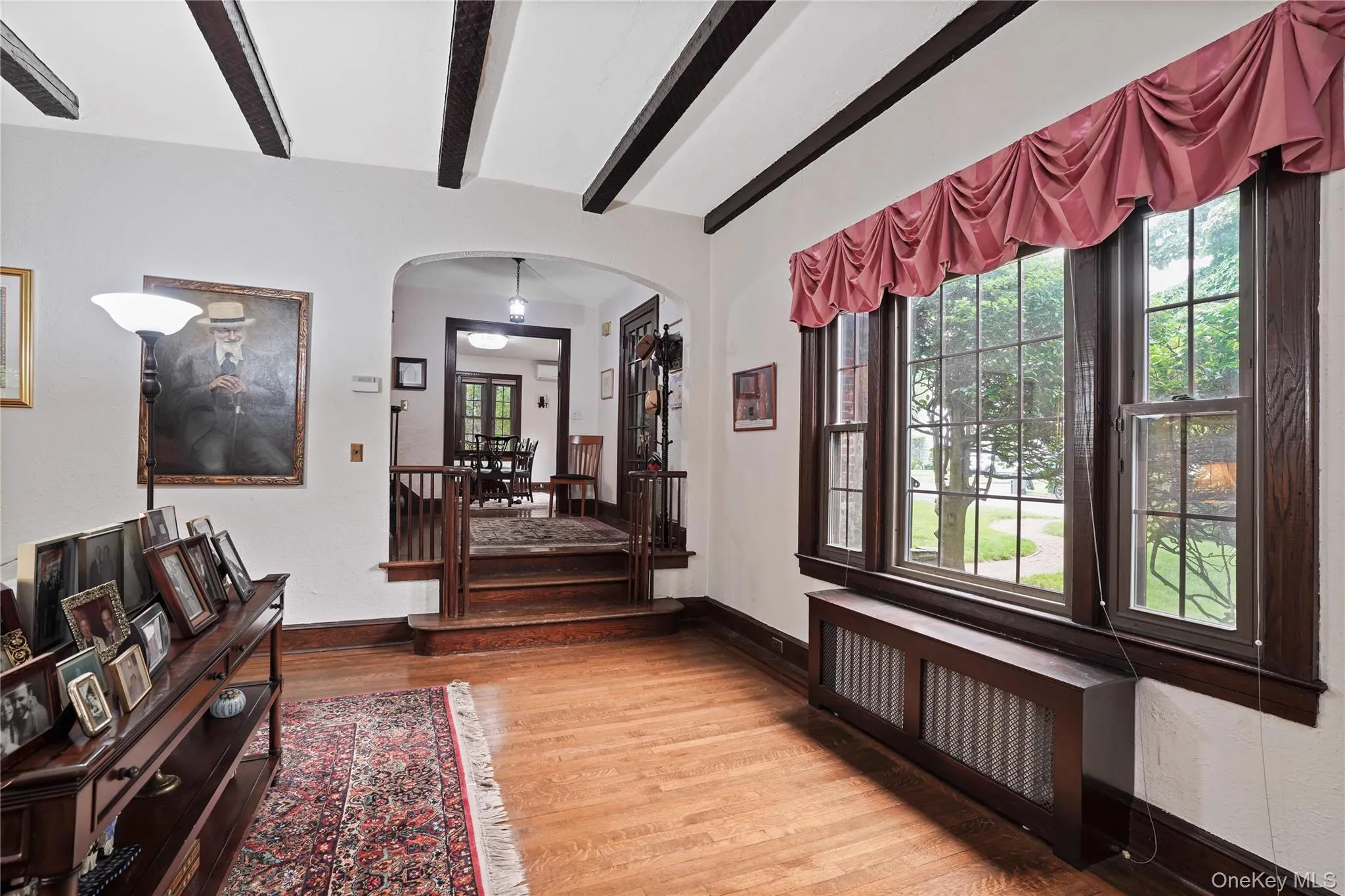Sunken Living Room With Coffered Ceiling Sunken Living Room With Coffered Ceiling