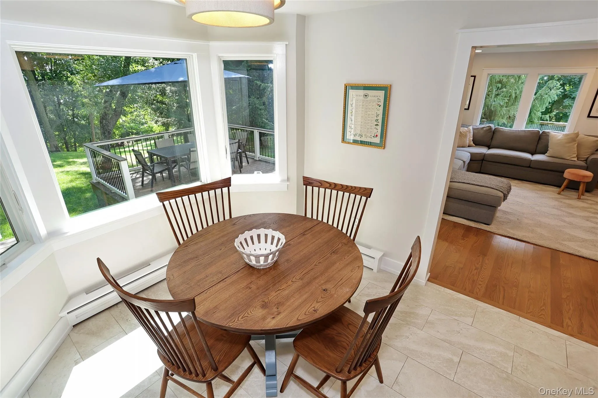 Breakfast Nook with oversized windows offers views of the surrounding property. Breakfast Nook with oversized windows offers views of the surrounding property.