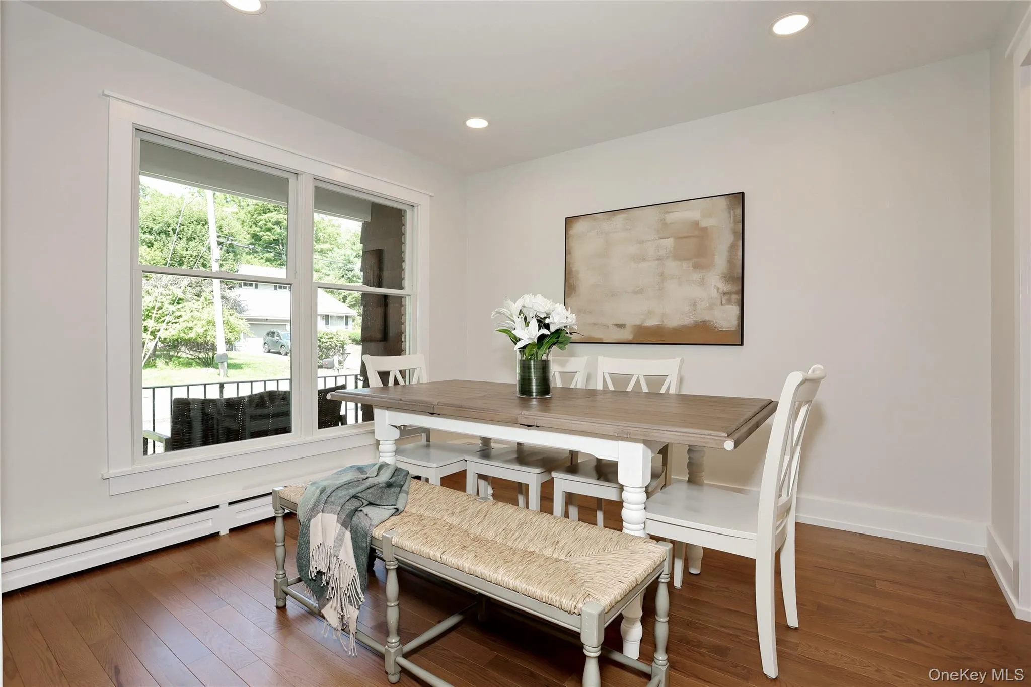 Dining Room with all new hardwood floors and recessed lighting. Dining Room with all new hardwood floors and recessed lighting.