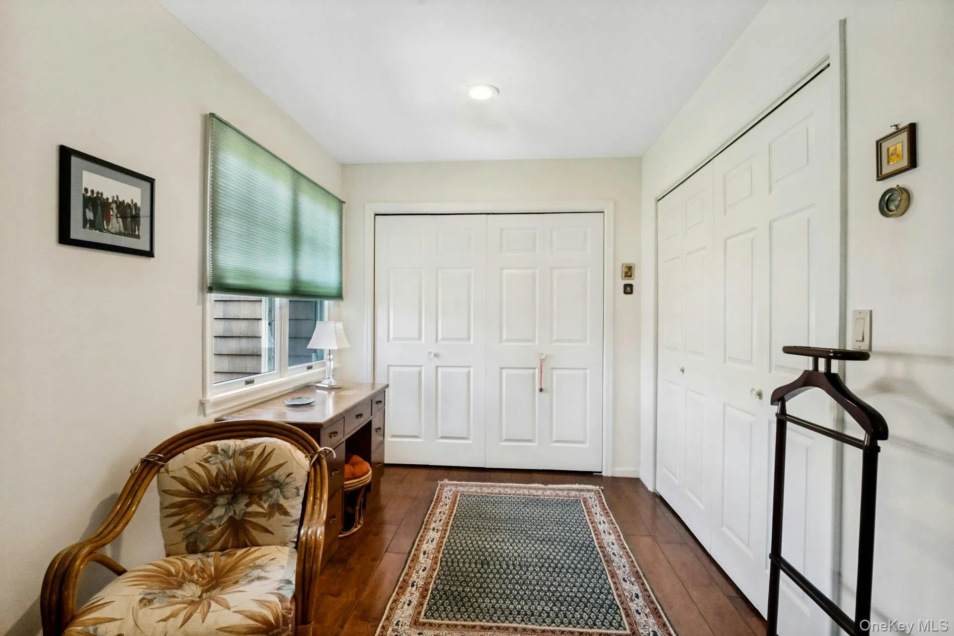 Sitting area with 2 closets in the primary bedroom. Sitting area with 2 closets in the primary bedroom.