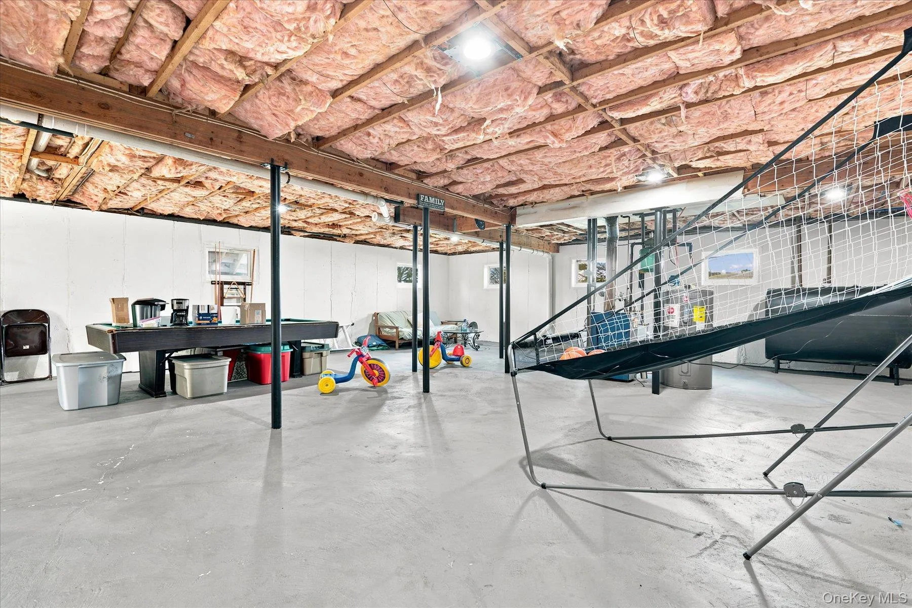 Large, clean and dry basement with over 8" ceilings and outside entrance, below grade cesspools and plumbed for future bathroom Large, clean and dry basement with over 8" ceilings and outside entrance, below grade cesspools and plumbed for future bathroom