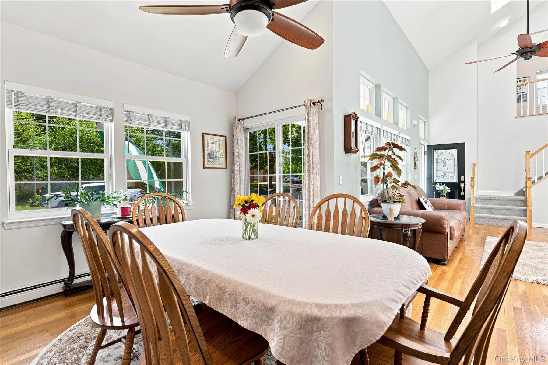 Formal dining room with sliders to front rocking chair porch Formal dining room with sliders to front rocking chair porch