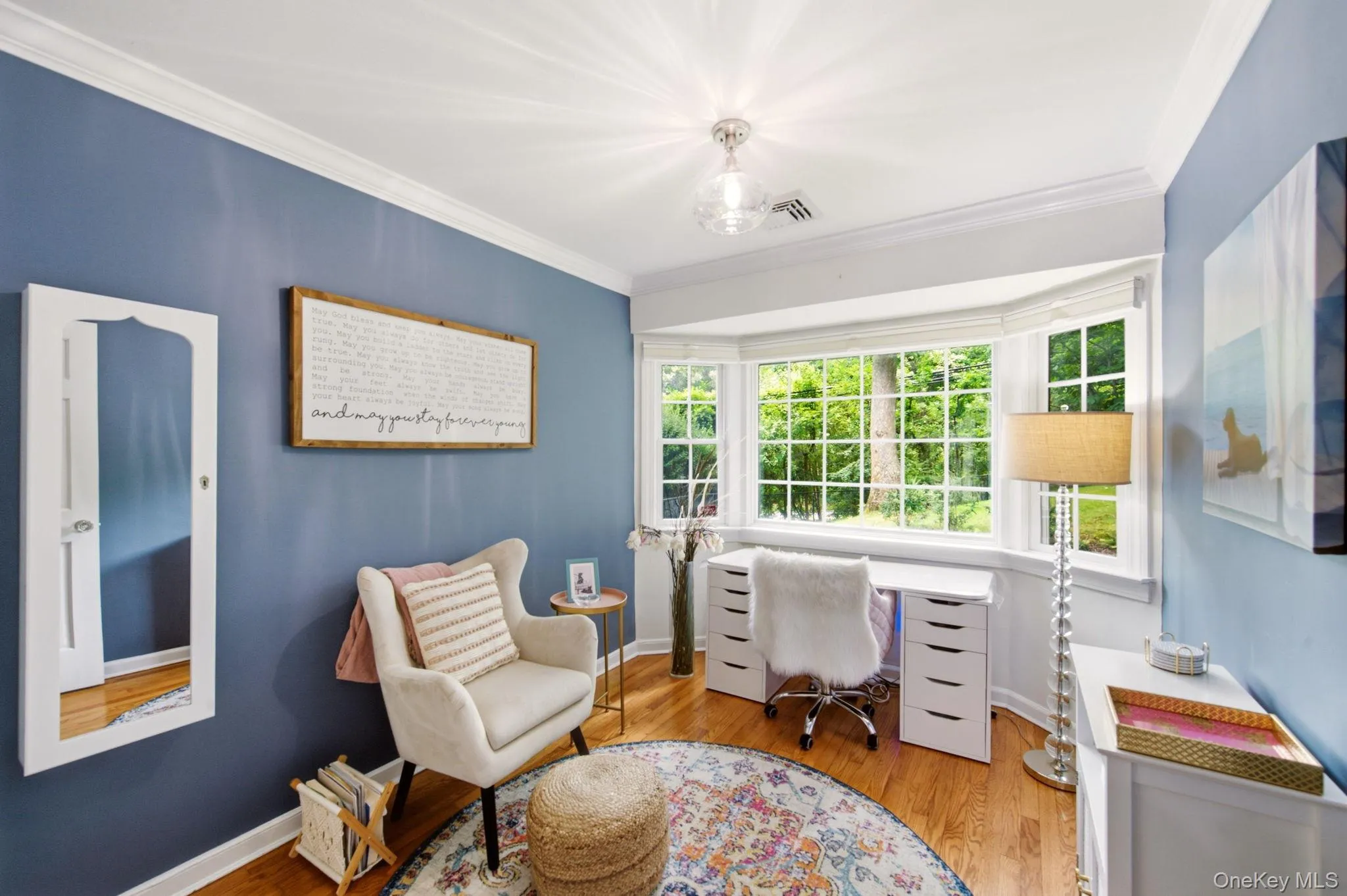 Bright and Cheerful Bay Window adorns this picturesque Bedroom Bright and Cheerful Bay Window adorns this picturesque Bedroom