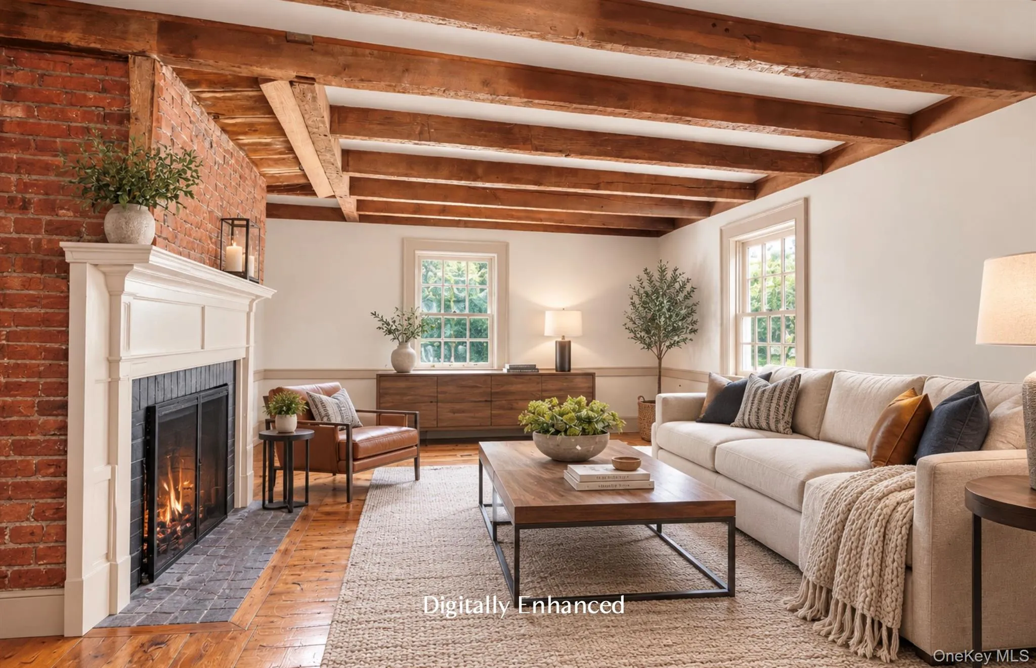 A Modern take on the charming living room with fireplace A Modern take on the charming living room with fireplace