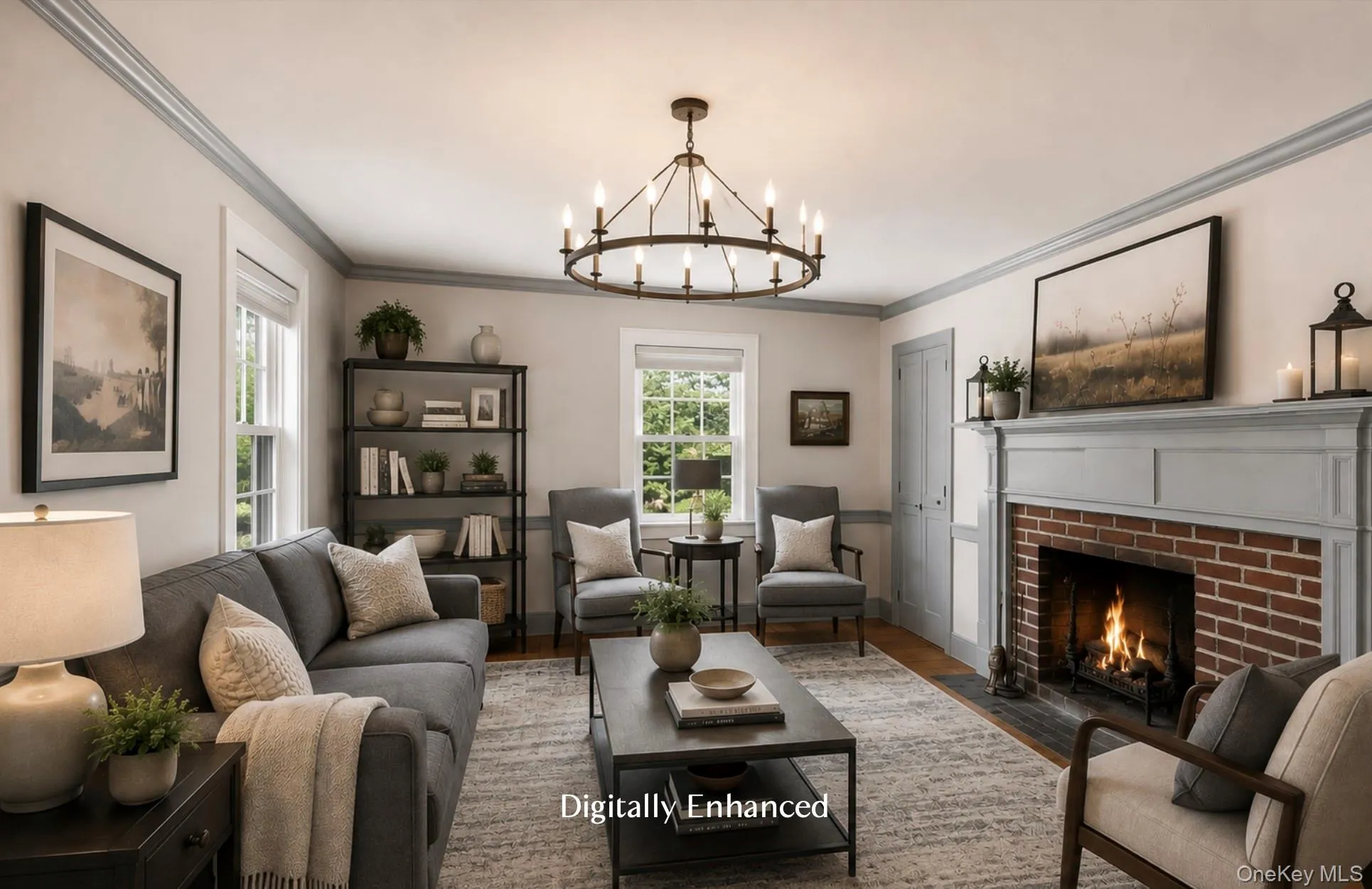 Modern take on the spaciousden with wood burning fireplace Modern take on the spaciousden with wood burning fireplace