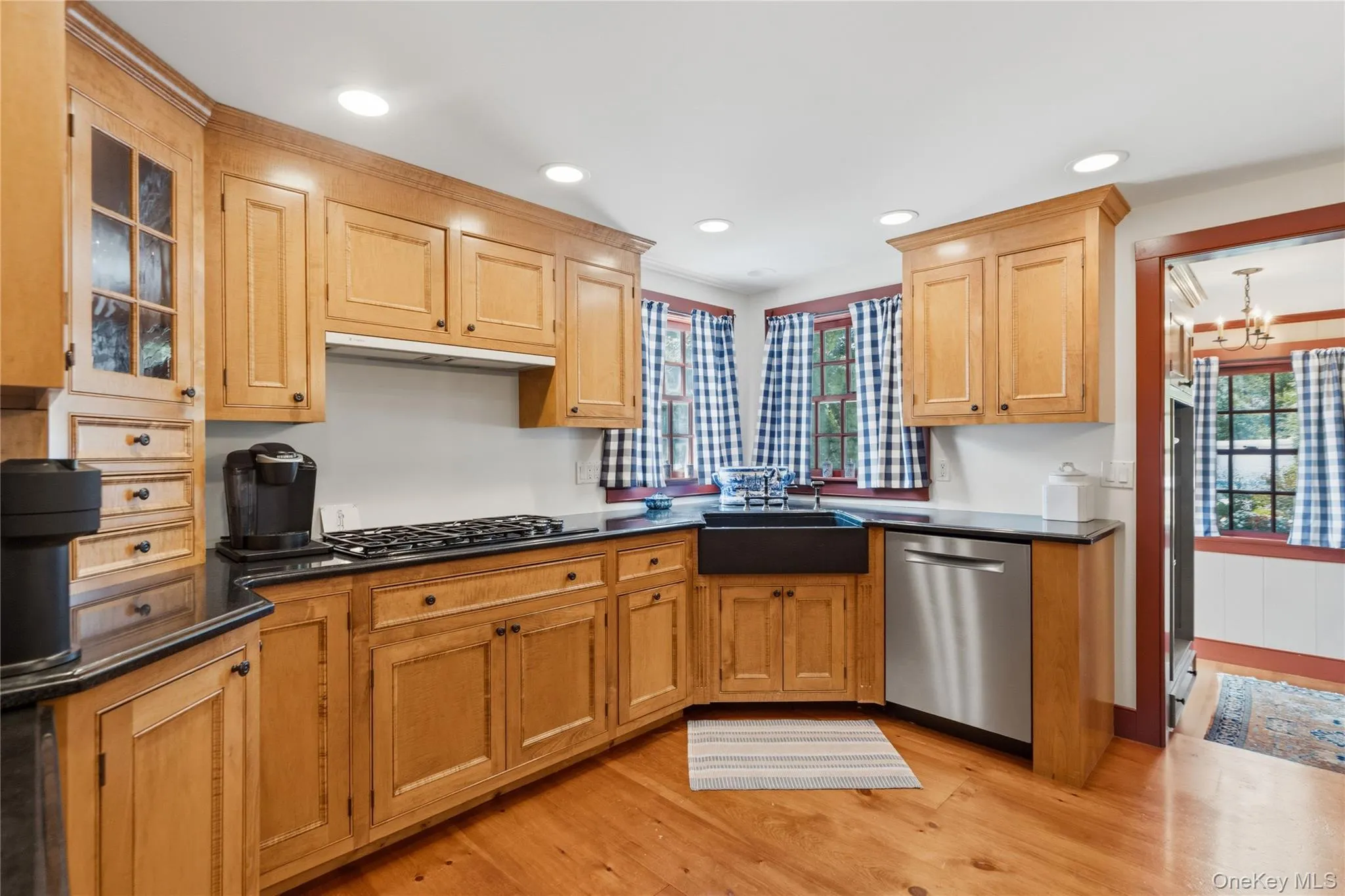 Beautifully crafted tiger maple cabinets Beautifully crafted tiger maple cabinets