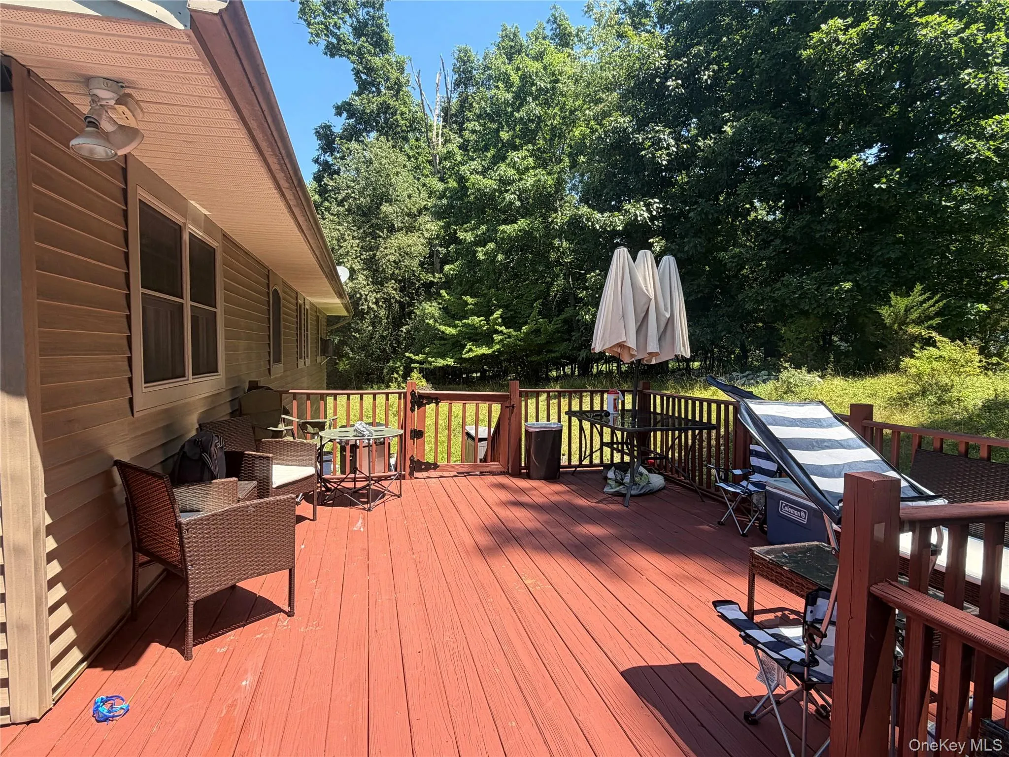 Freshly painted deck Freshly painted deck