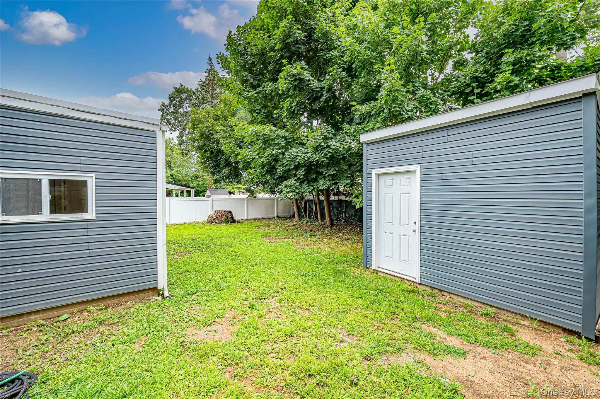 Yard with huge shed Yard with huge shed