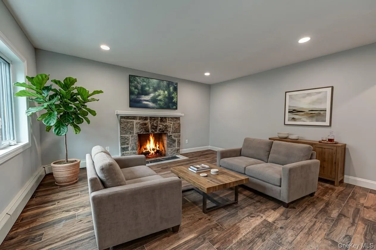 Staged Living Room w/fireplace Staged Living Room w/fireplace