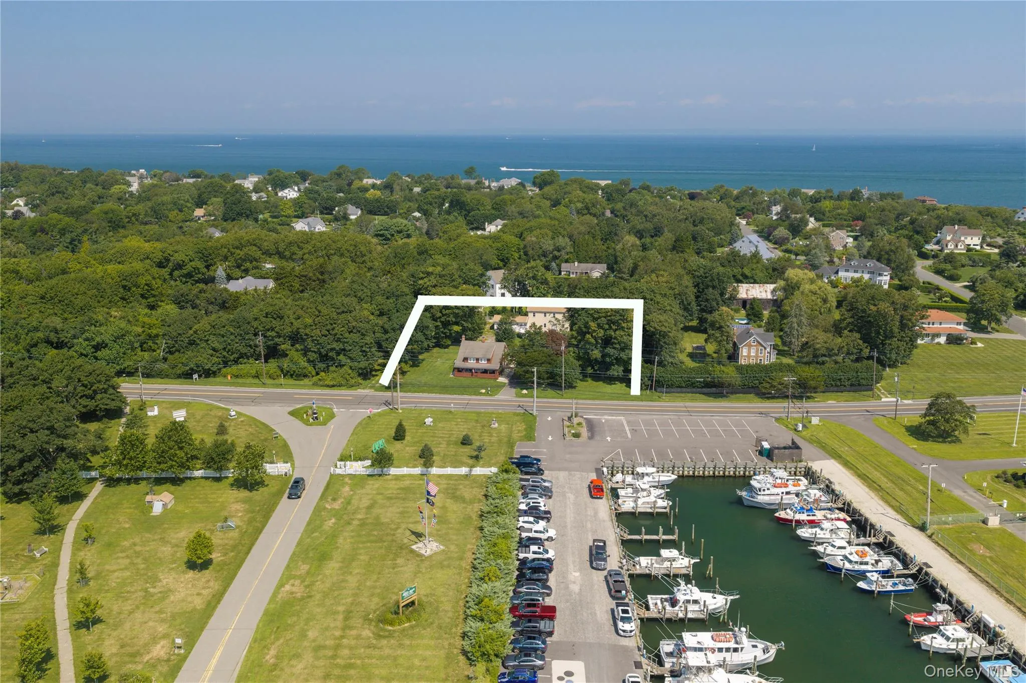 Duryrea's Restaurant and Marina shown across the street as well as the entrance to Orient Beach State Park. Duryrea's Restaurant and Marina shown across the street as well as the entrance to Orient Beach State Park.