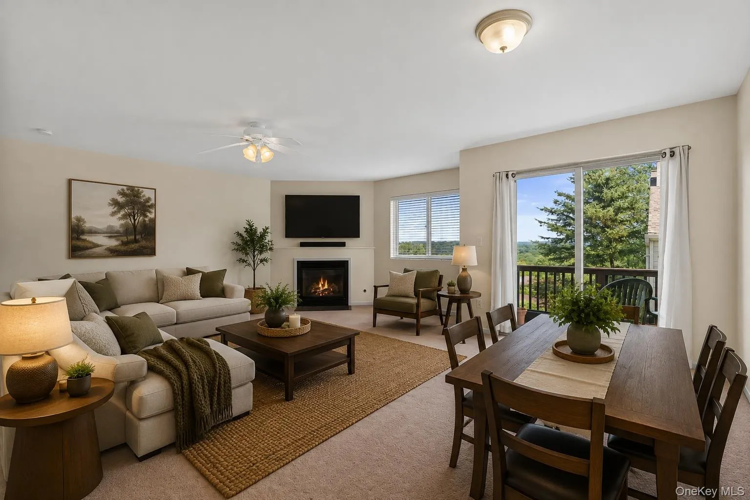 Alternate view of living.dining area virtually staged. Alternate view of living.dining area virtually staged.