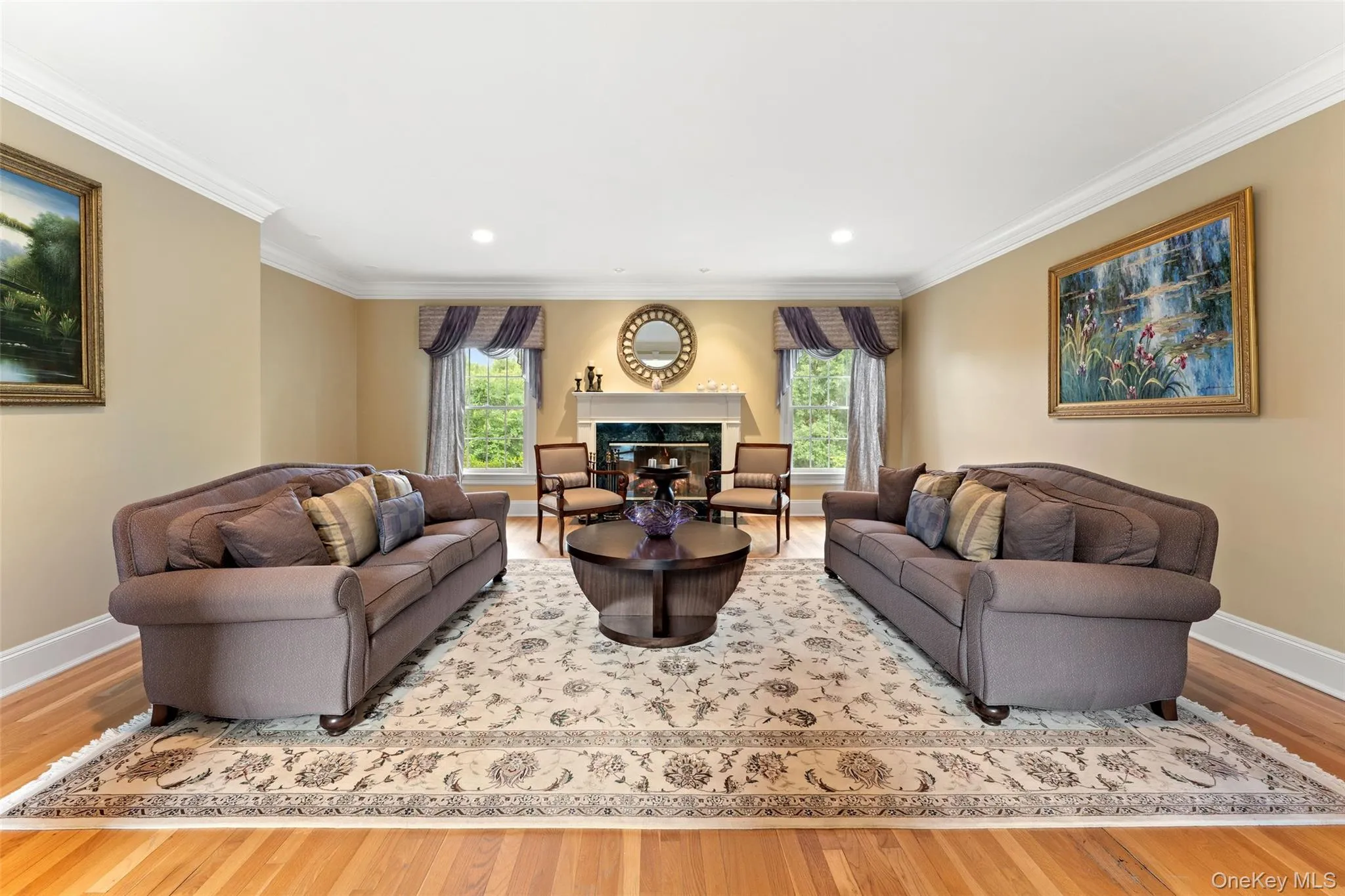 Formal Living Room with fireplace. Formal Living Room with fireplace.