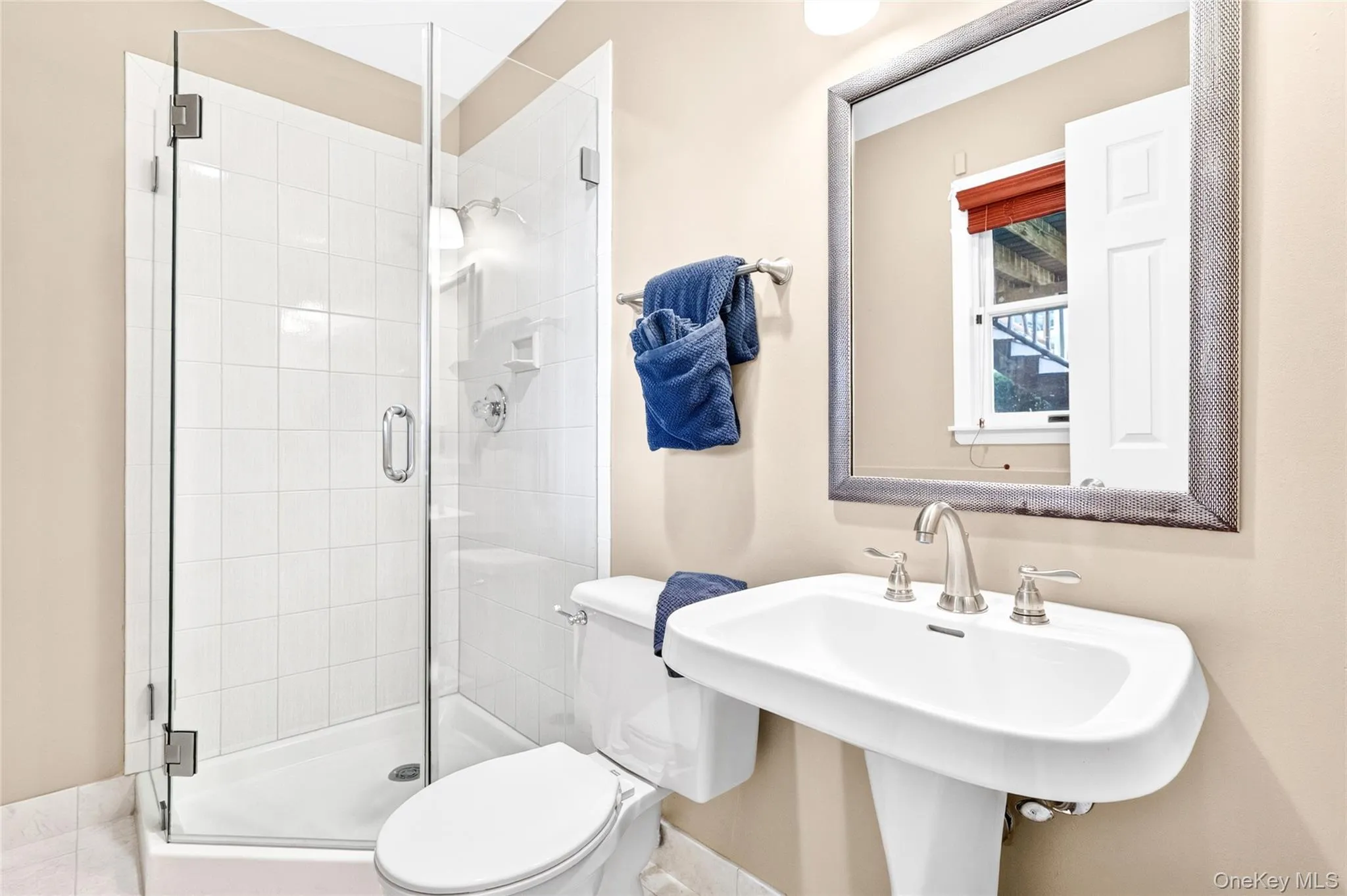 Full bathroom with stand up shower on lower level Full bathroom with stand up shower on lower level