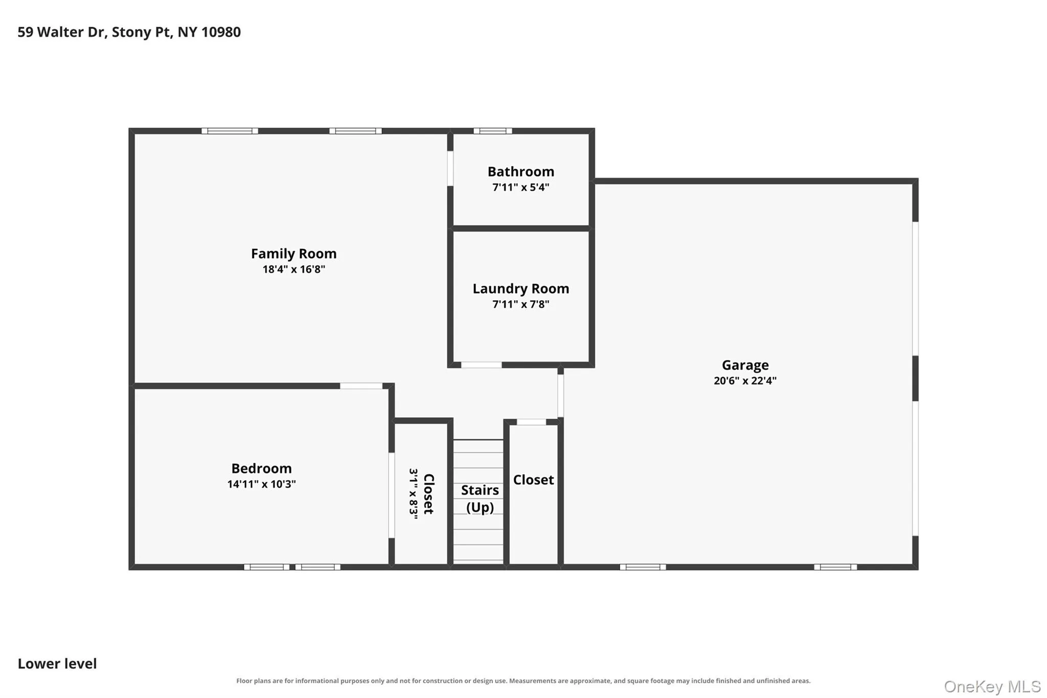 Lower level floor plan Lower level floor plan