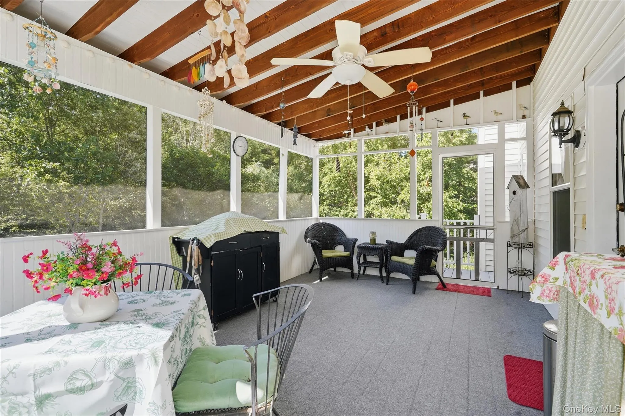 Screened in deck Screened in deck