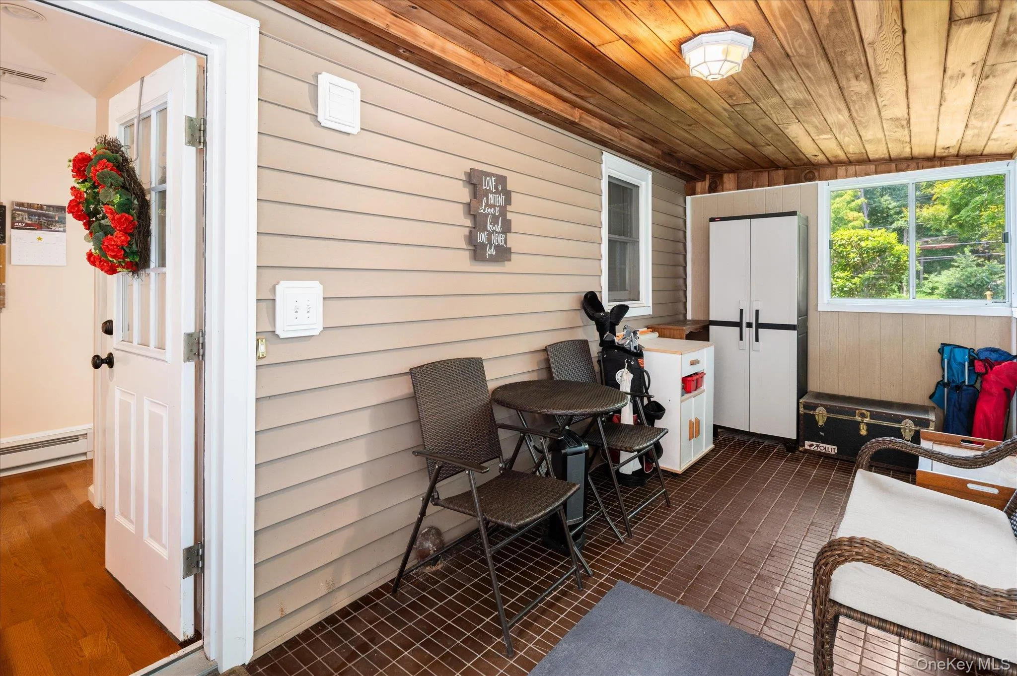 Enclosed Porch off patio Enclosed Porch off patio