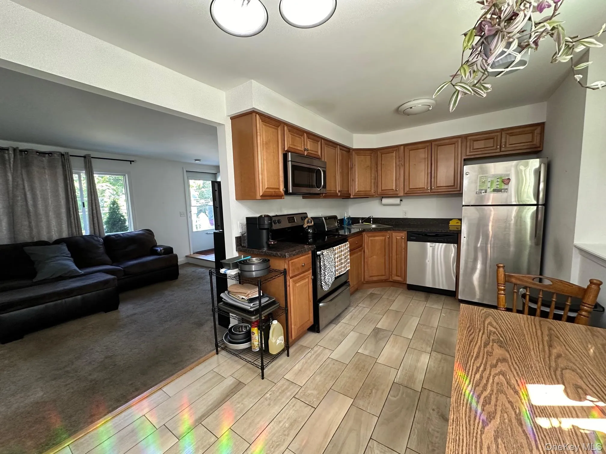 Kitchen with stainless steel appliances Kitchen with stainless steel appliances