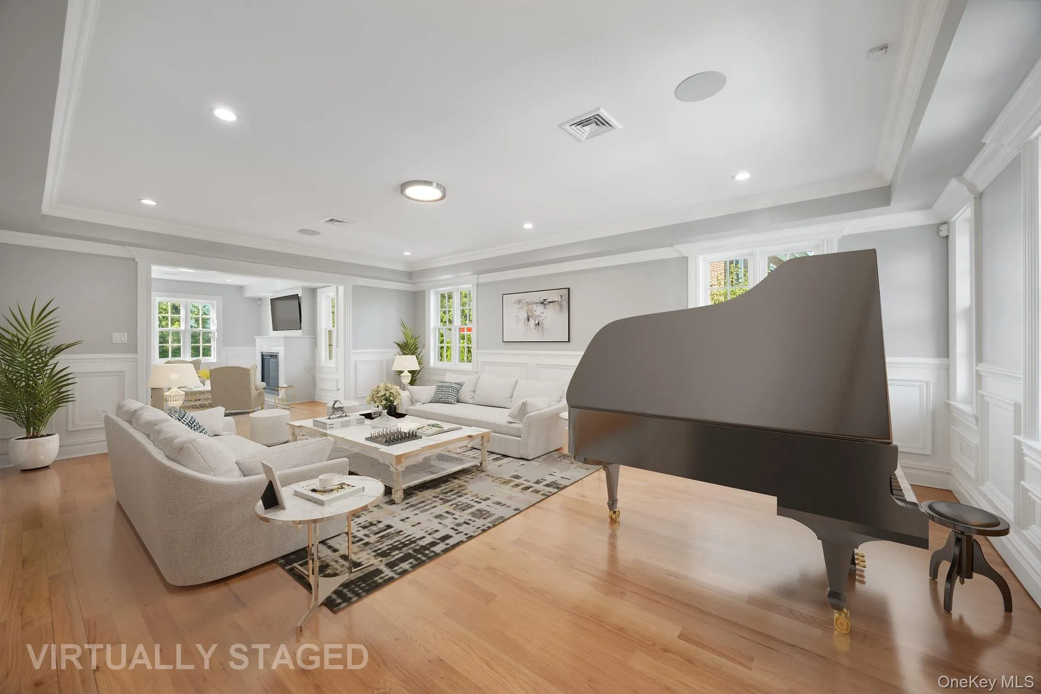 Formal living room - virtually staged Formal living room - virtually staged
