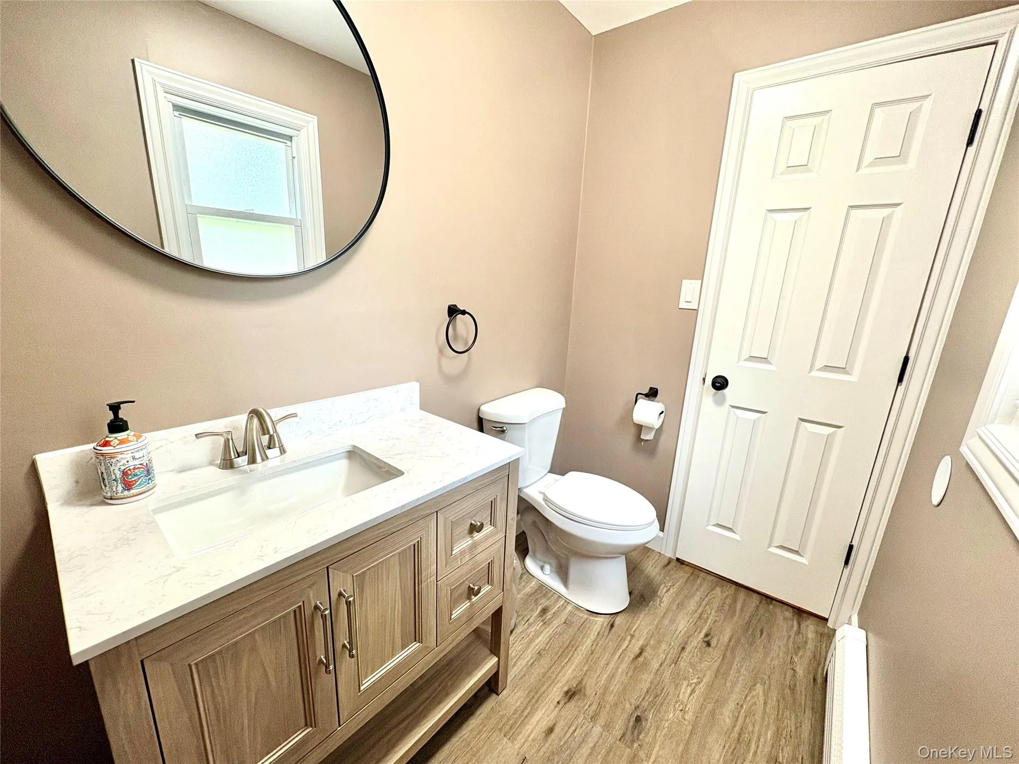 New primary half bathroom. New primary half bathroom.
