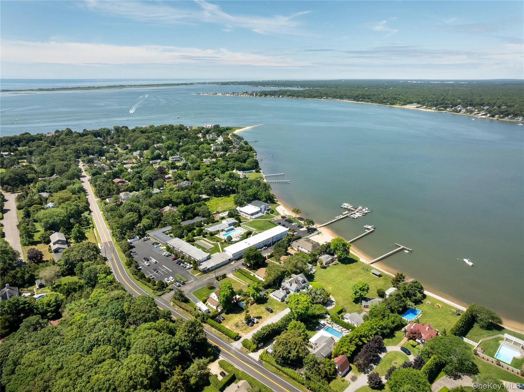Aerial view of a large body of water Aerial view of a large body of water