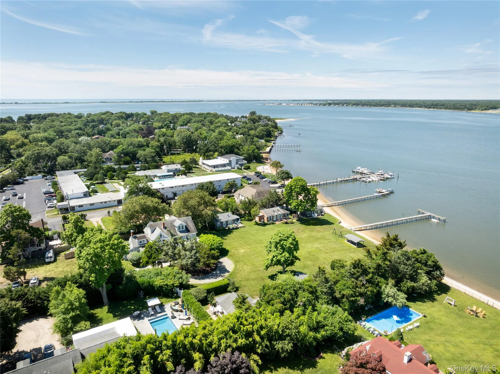 Bird's eye view of a large body of water Bird's eye view of a large body of water