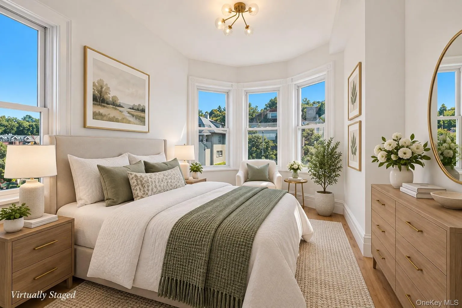 Virtually Staged Bedroom Elegant Bedroom Retreat — Beautifully appointed with abundant natural light, warm finishes, and multiple windows offering lovely views, creating a bright, comfortable, and relaxing space. Virtually Staged Bedroom Elegant Bedroom Retreat — Beautifully appointed with abundant natural light, warm finishes, and multiple windows offering lovely views, creating a bright, comfortable, and relaxing space.