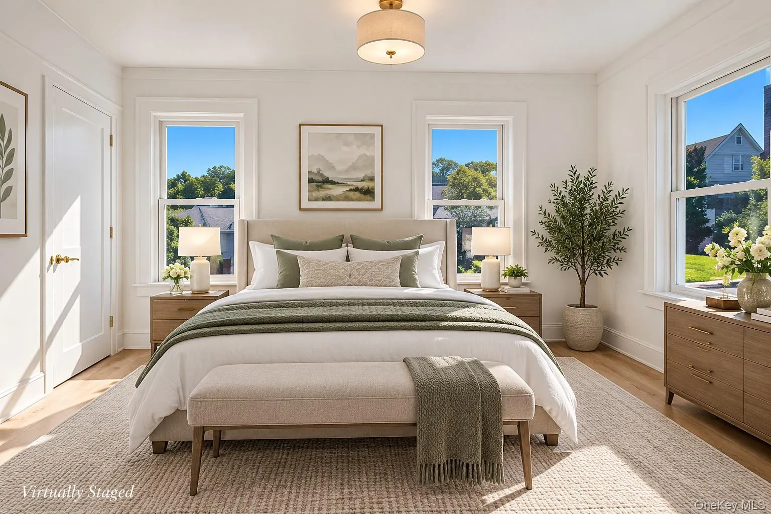 Virtually Staged Beautiful Primary Bedroom — Bright and spacious with abundant natural light, elegant finishes, and beautiful views, creating a peaceful and inviting retreat. Virtually Staged Beautiful Primary Bedroom — Bright and spacious with abundant natural light, elegant finishes, and beautiful views, creating a peaceful and inviting retreat.