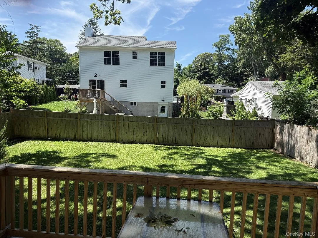 Deck off the back door. Deck off the back door.