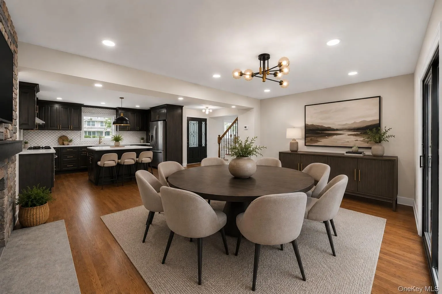 Virtual Staged Dining Room and Kitchen Virtual Staged Dining Room and Kitchen