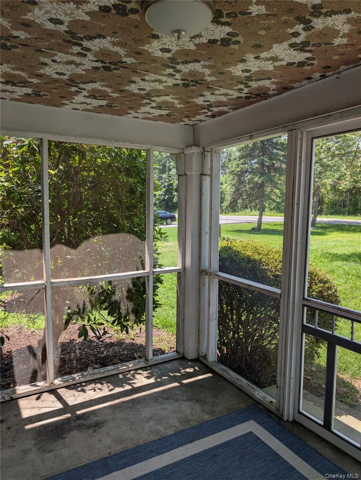 Screened porch entry Screened porch entry